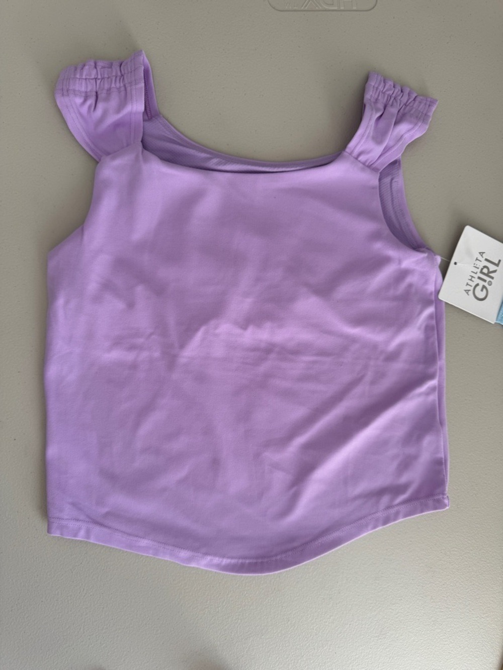 Athleta Girl Transcend Ruched Support Tank, "Fresh Lilac", size 8/10, NWT - Picture 1 of 10